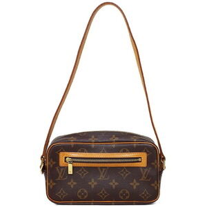 Louis Vuitton Monogram Leather Brown Pochette Cite Semi Shoulder Bag